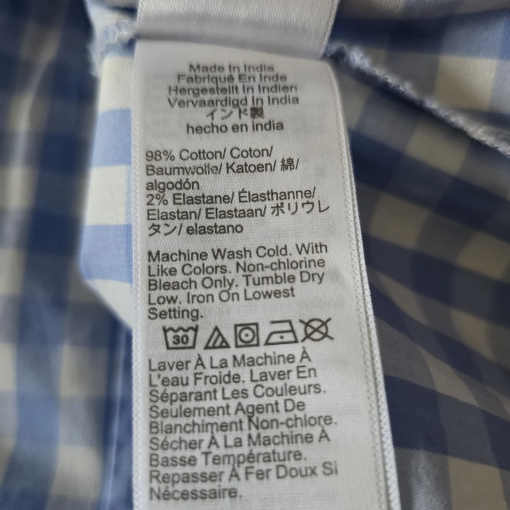 J. Crew Blue/White Gingham Women's Buttondown Shirt Size Small NWT